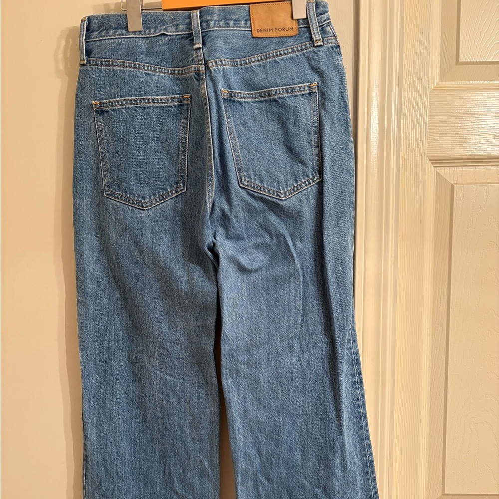Denim Forum Straight-Leg Medium Blue Jeans - Picture 4 of 6